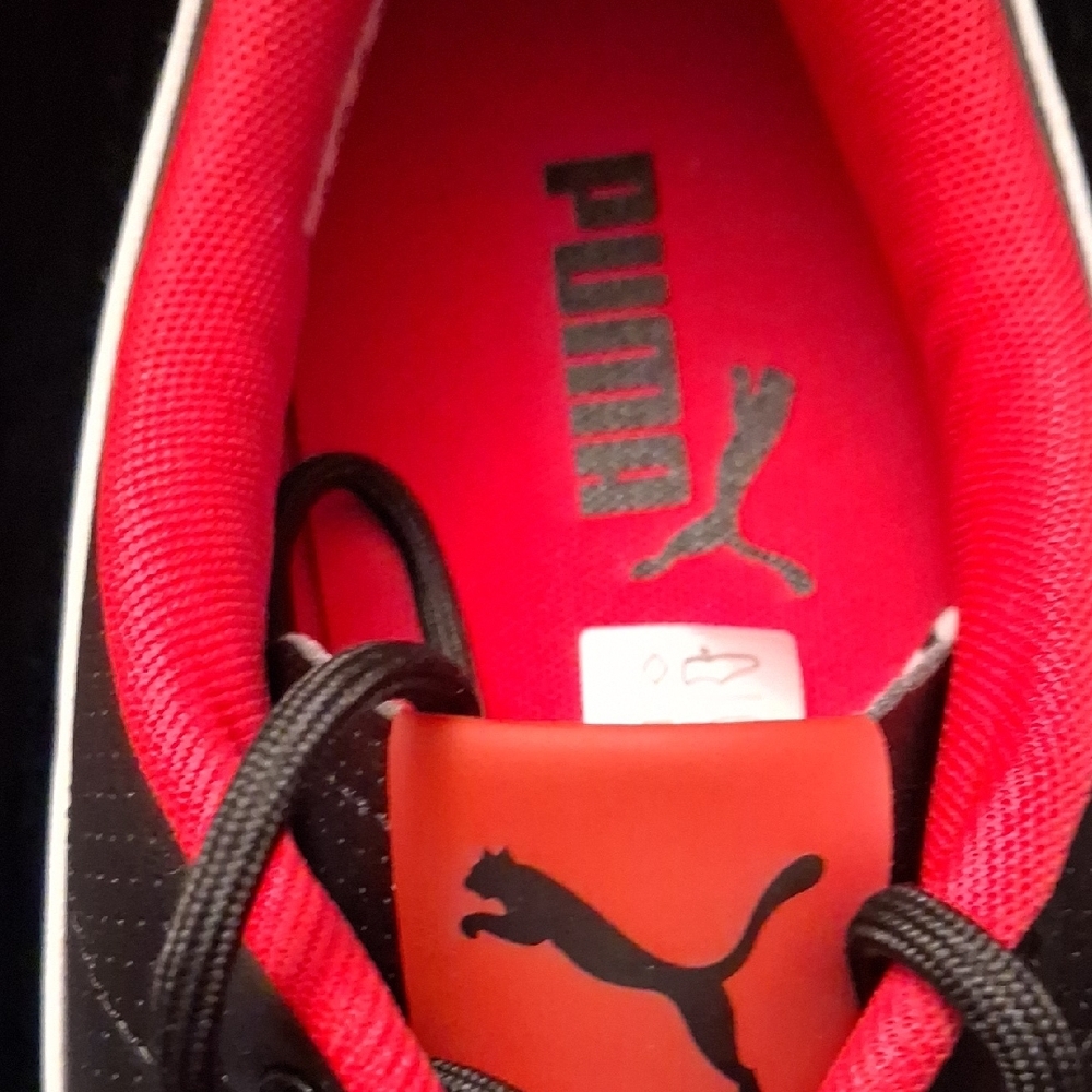 Puma/Ferrari  Men's Black Sneakers with White and Red Accents - Picture 3 of 10